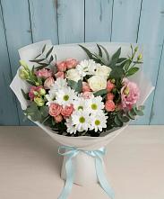 Букет цветов из:  Розы, Лизиантусы и Хризантемы в Туже