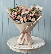 Букет цветов из:  Розы и Лизиантусы #REPLACE_PRED# Туже