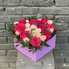 Цветочная композиция из Розы в коробке в Туже