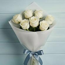 Букет 7 Белых роз Эдлесс Лав #REPLACE_PRED# Туже