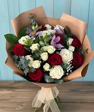 Букет цветов из:  Розы и Альстромерии в Туже