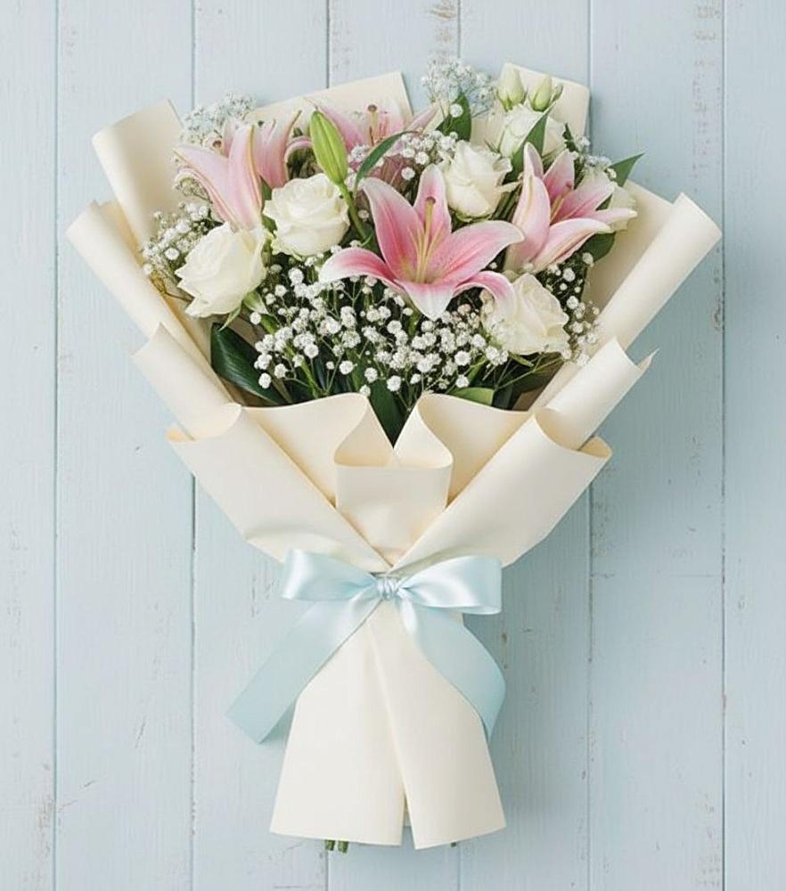 Букет цветов из: Лилии в Туже