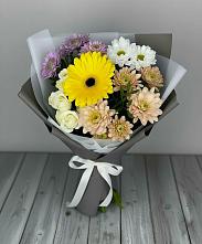 Букет цветов из:  Розы, Герберы и Хризантемы в Туже