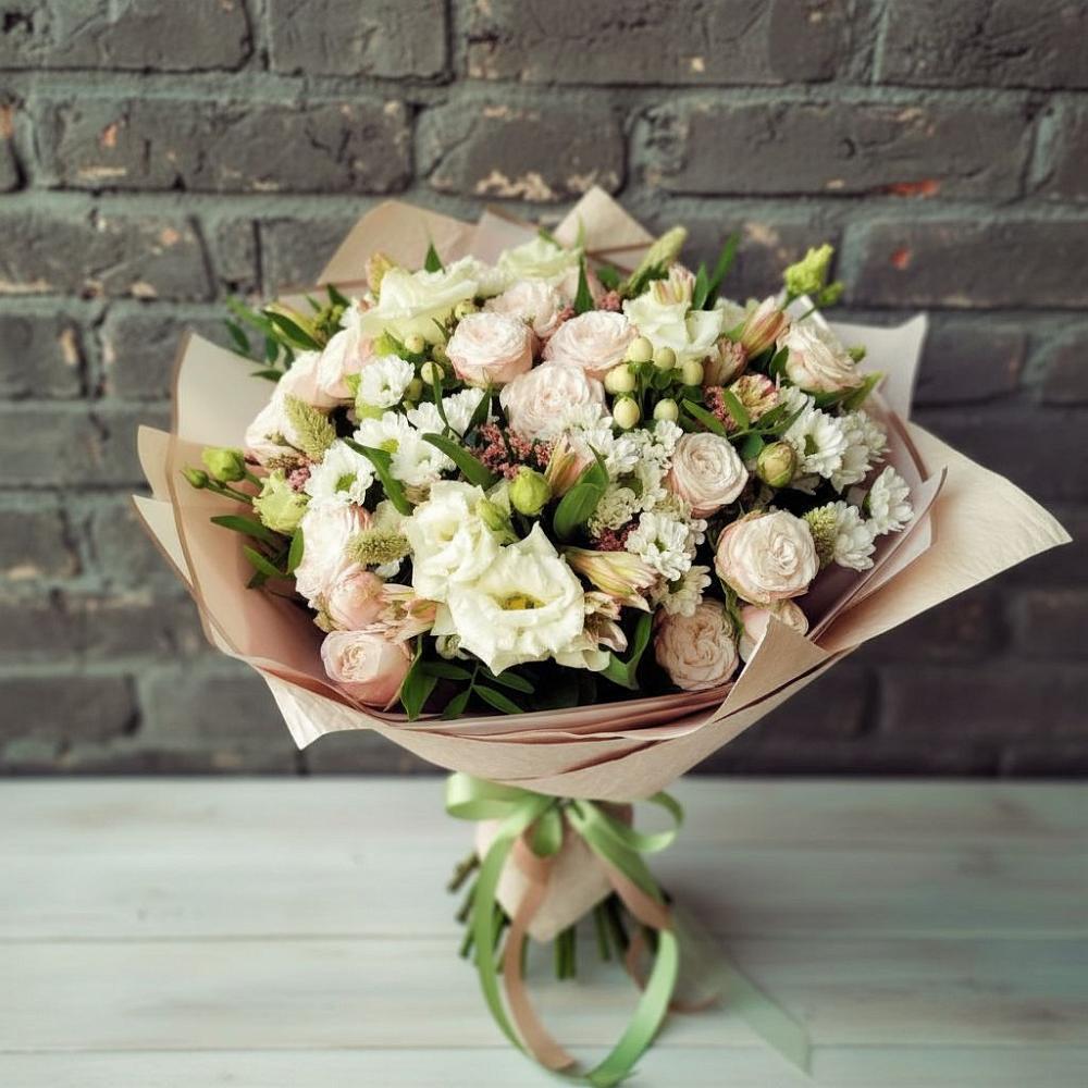 Букет цветов из: Альстромерии, Розы и Хризантемы в Туже