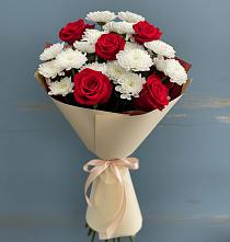 Букет цветов из:  Розы и Хризантемы в Туже
