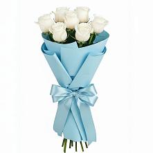 Букет 7 белых роз Проуд в Туже