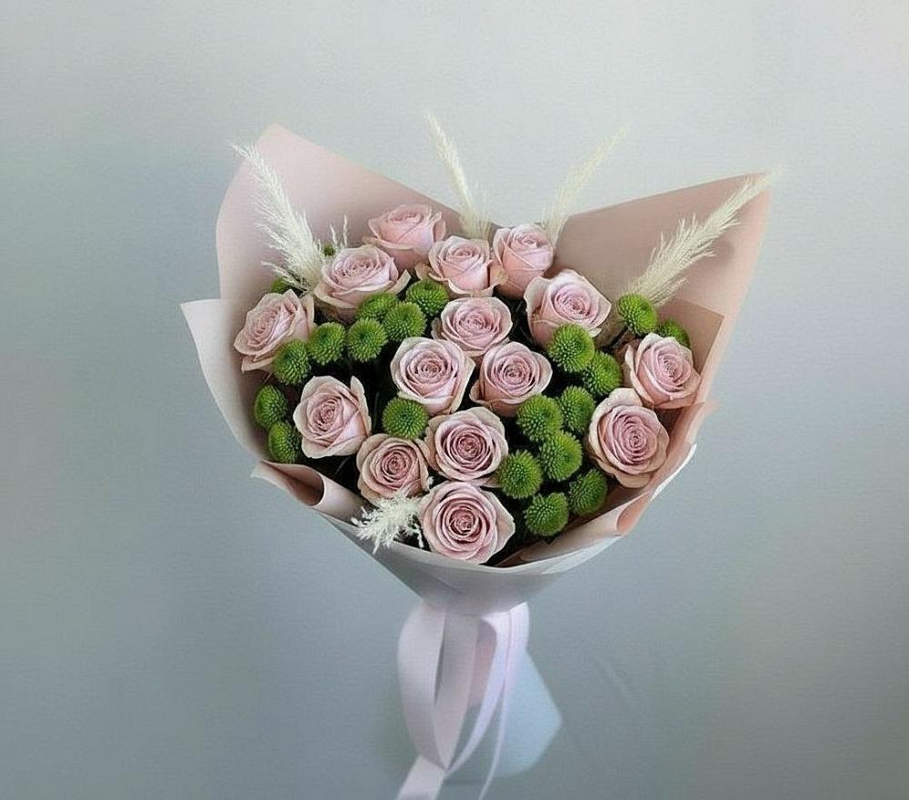 Букет цветов из: Розы и Хризантемы в Туже