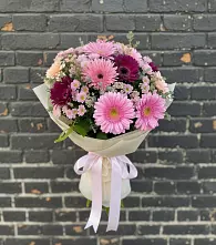 Букет цветов из:  Герберы и Хризантемы в Туже