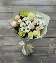 Букет цветов из:  Альстромерии, Розы и Хризантемы в Туже