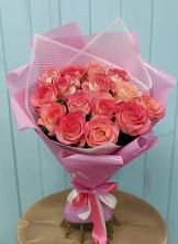 Букет 15 Розовых роз Равель в Туже