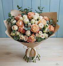 Букет цветов из:  Альстромерии и Розы #REPLACE_PRED# Туже
